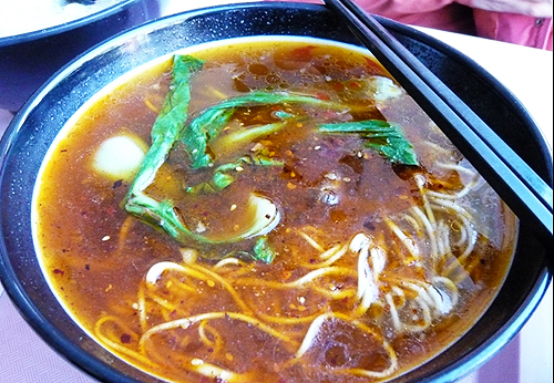 Beijing noodles soup breakfast