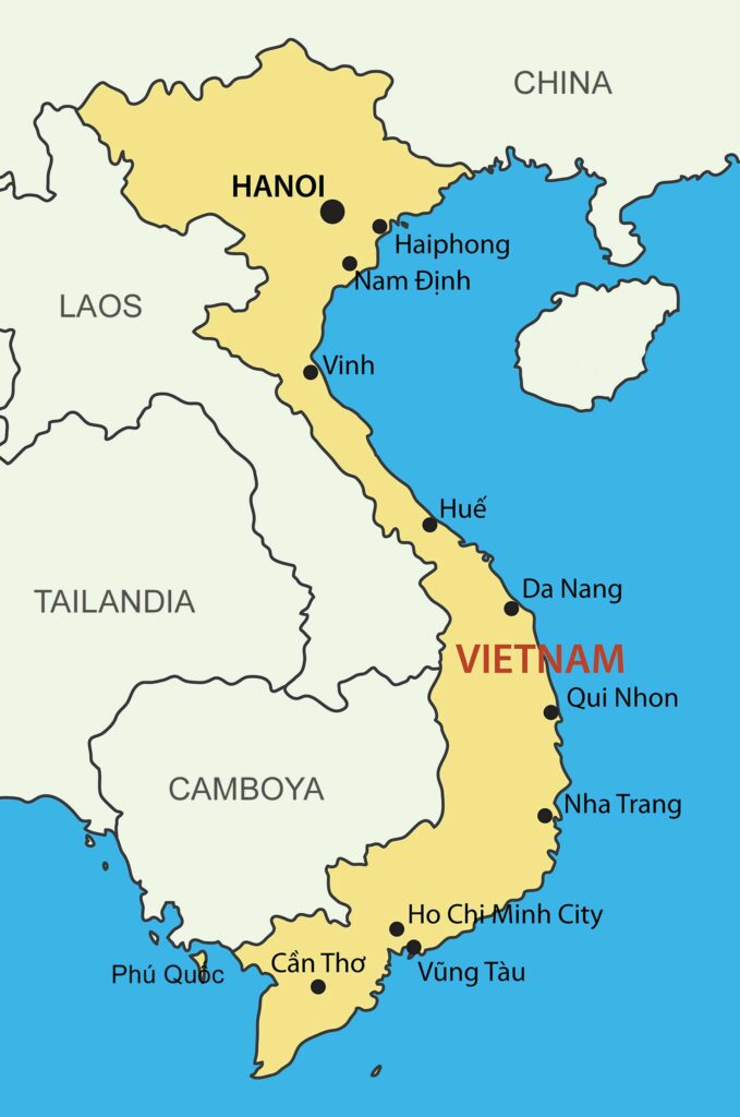 Mapa de Vietnam