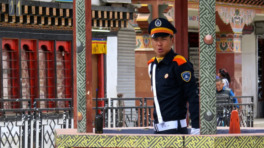 Agente Trafico, Thimphu — Fascinante Sikkim y Bután