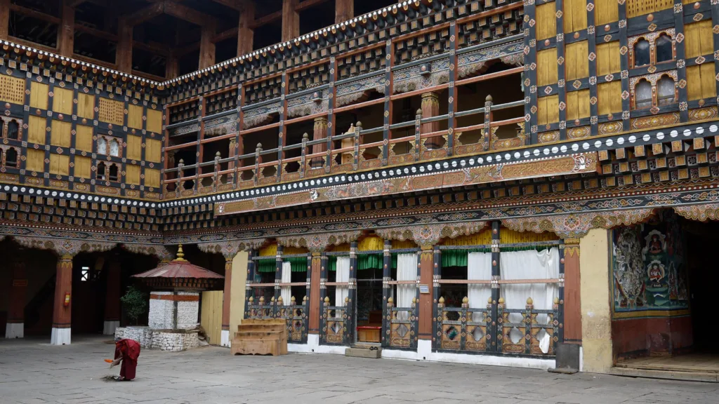 Rinpung Dzong, Paro — Panorama de Bután y Katmandú